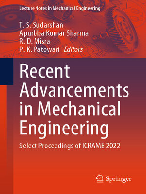 cover image of Recent Advancements in Mechanical Engineering